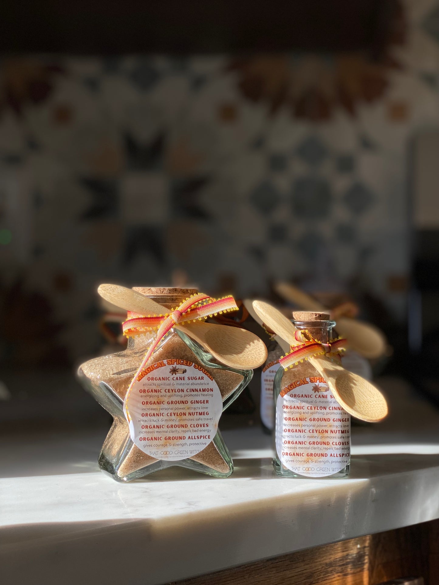 Magical Spiced Sugar ~ 5oz Star Jar w/ wood spoon
