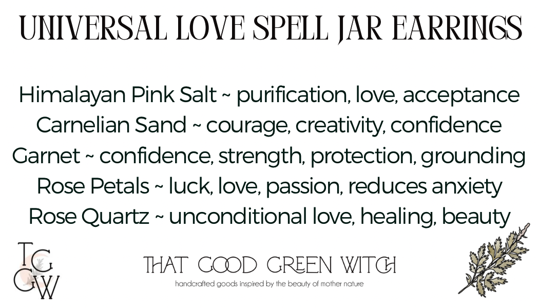 Universal Love Spell Jar Earrings