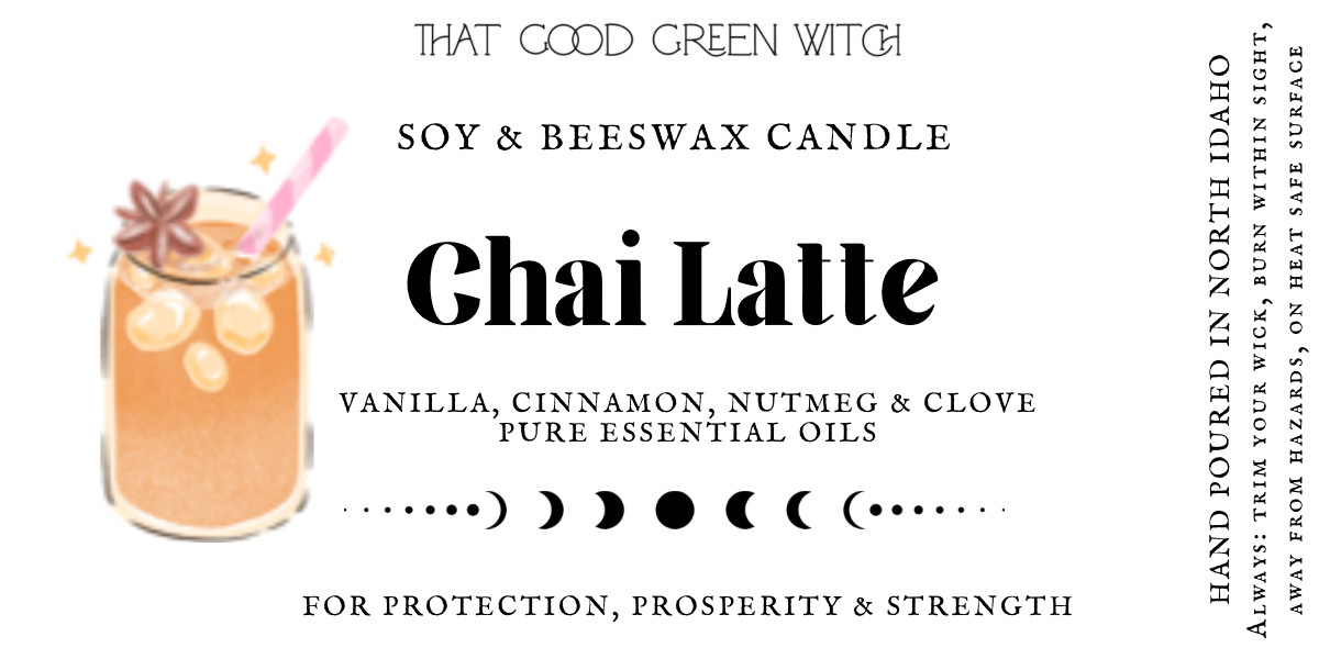 ‘Chai Latte’ amber glass jar candle