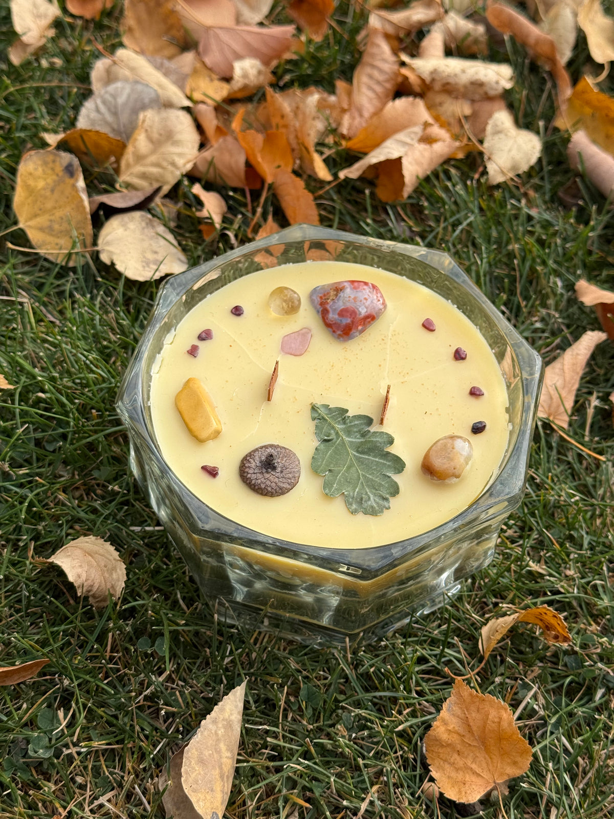 ‘Chai Latte’ Vintage Glass Bowl Candle