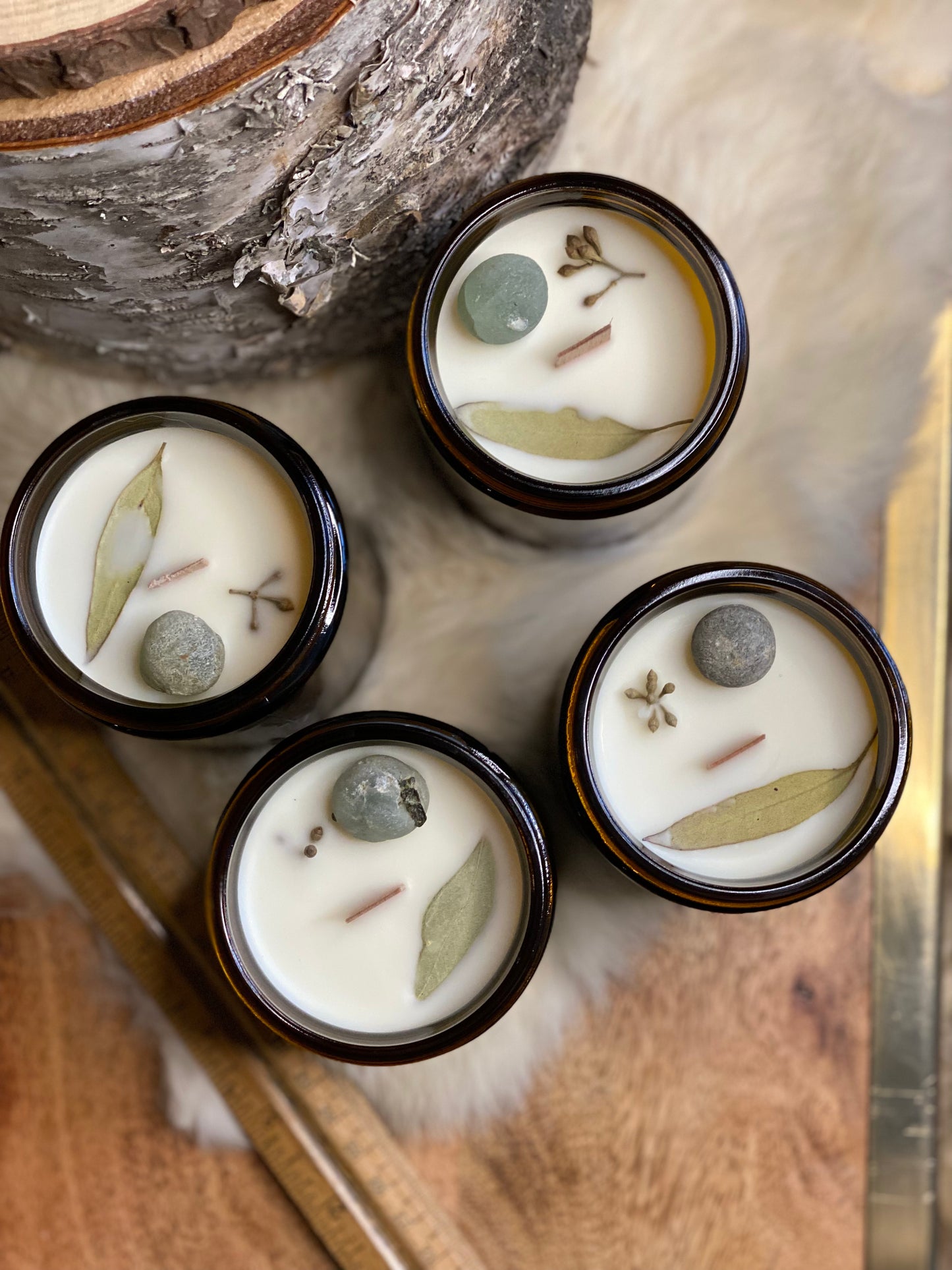 ‘Meditation State’ amber glass jar candle