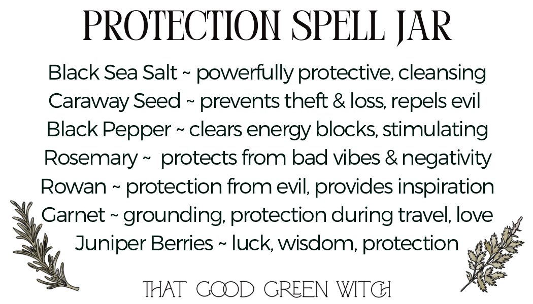 Protection Spell Jar (mini on ribbon)