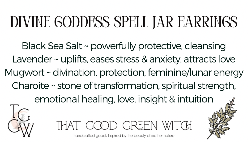 Divine Goddess Spell Jar Earrings