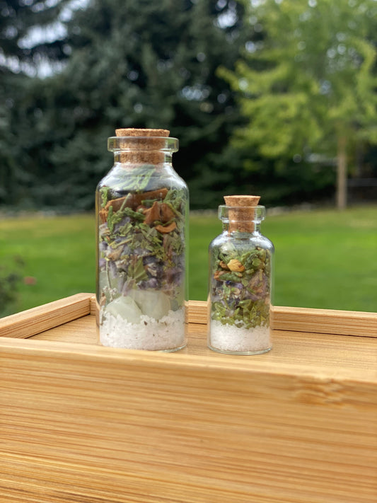 Prosperity Spell Jar (mini on ribbon)
