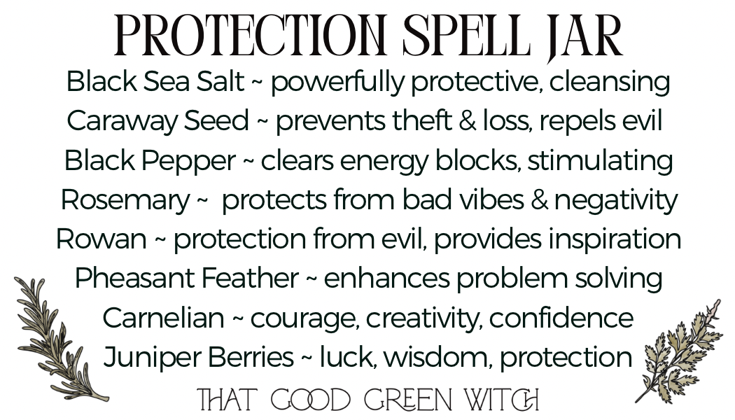 Protection Spell Jar (altar size)