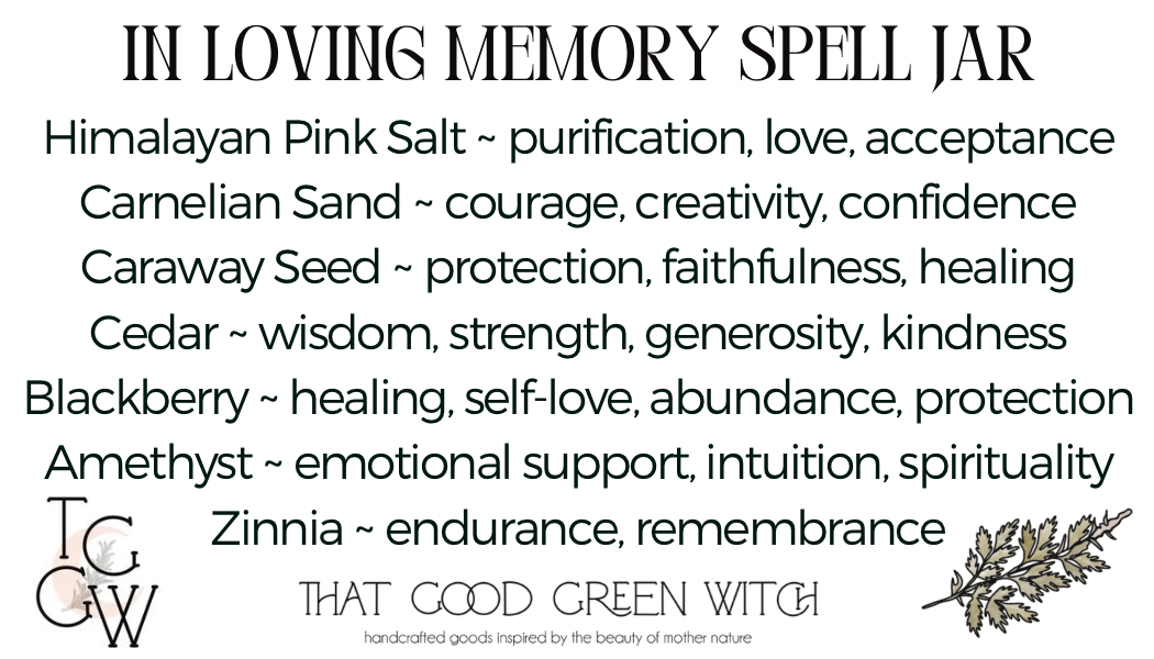 In Loving Memory Spell Jar