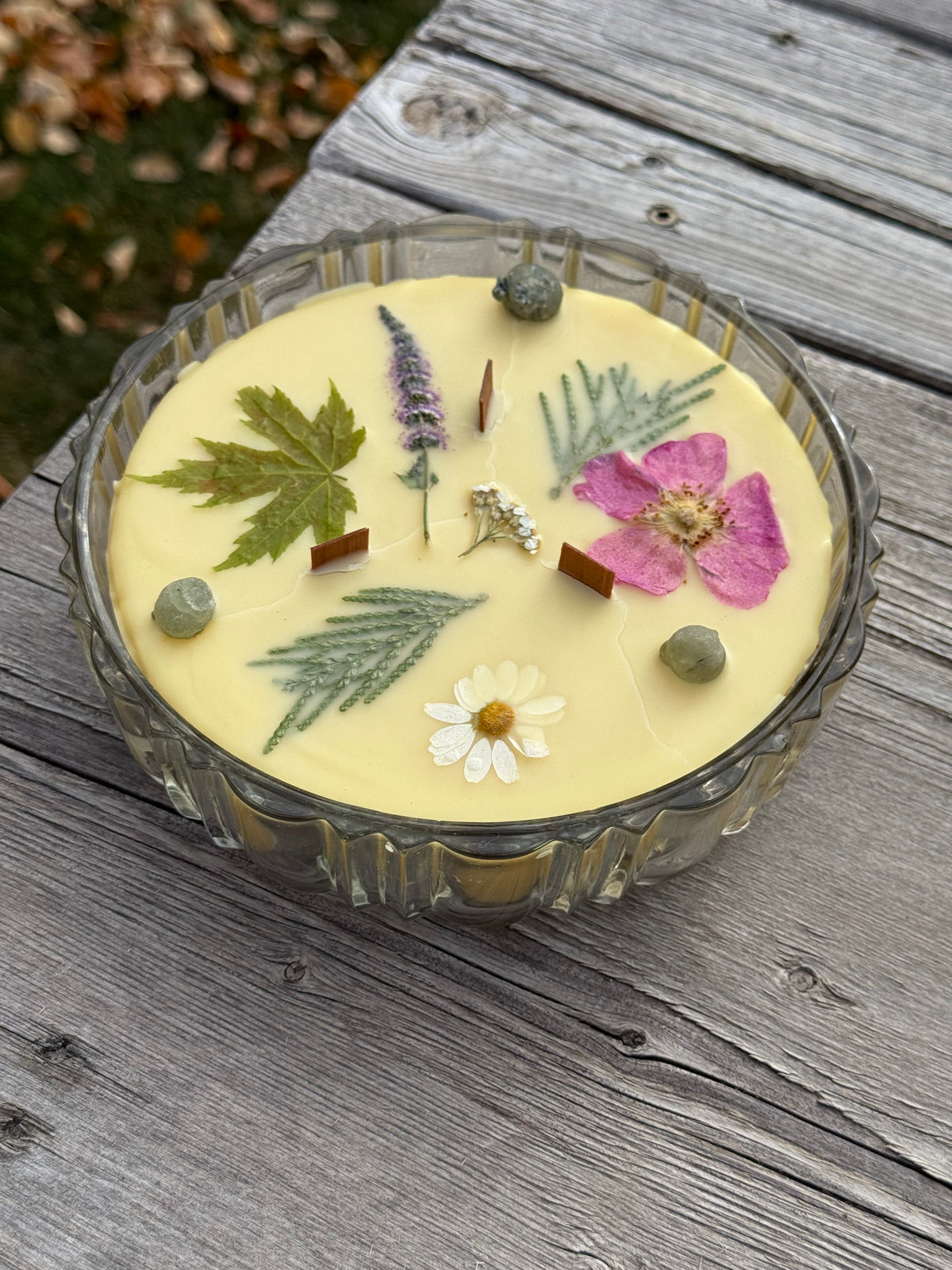‘Enchanted Woods’ Vintage Glass Bowl Candle