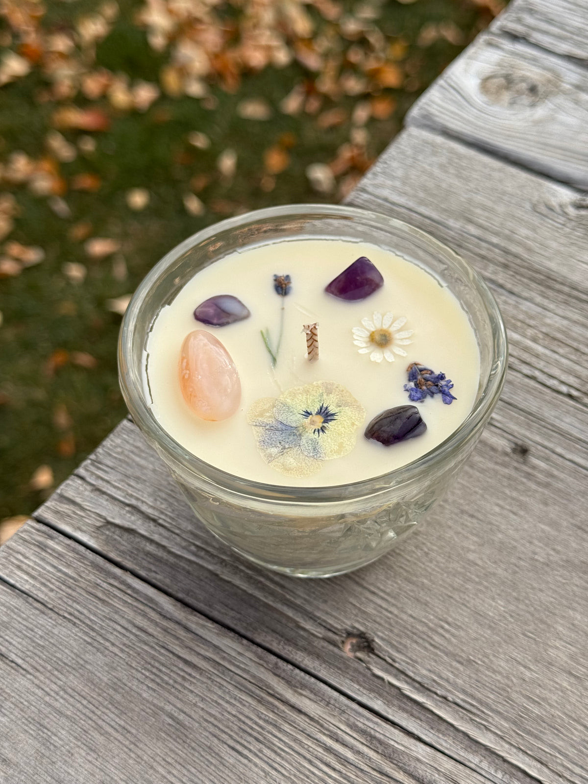 ‘Sweet Slumber’ Vintage Glass Sugar Bowl Candle