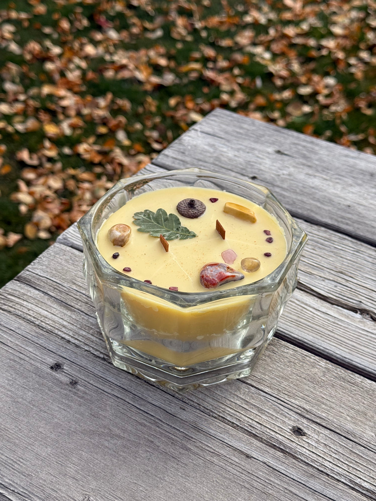 ‘Chai Latte’ Vintage Glass Bowl Candle