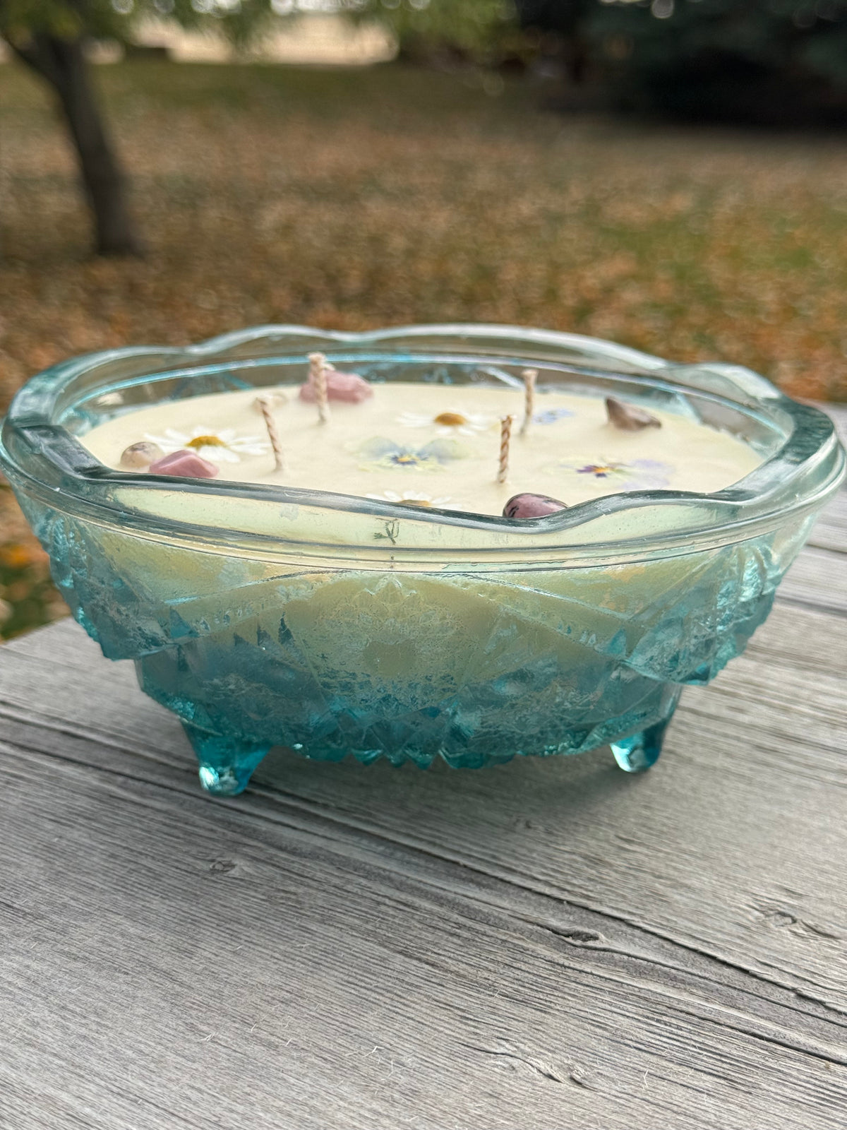 ‘Wise Woman’ Vintage Glass Bowl Candle