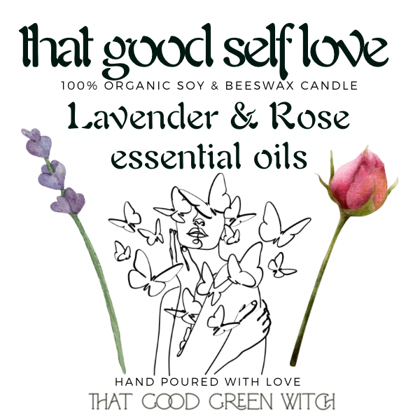 ‘That Good Self Love’ vintage glass candle