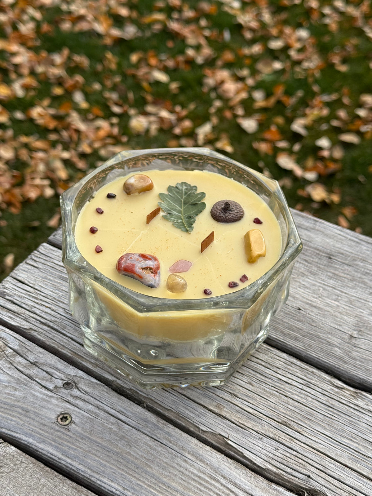 ‘Chai Latte’ Vintage Glass Bowl Candle