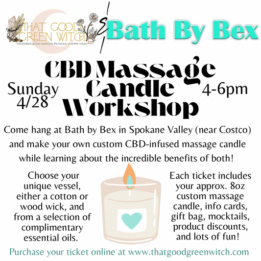 April 28 CBD Massage Candle Workshop
