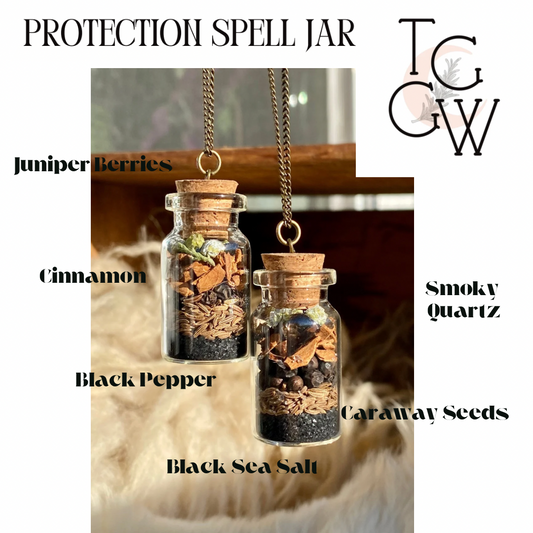 Protection Spell Jar necklace