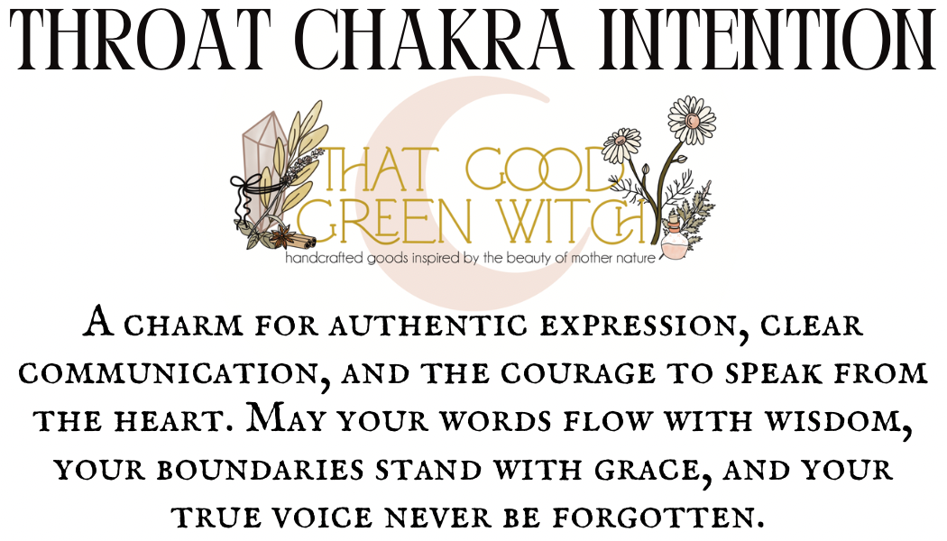 Throat Chakra Spell Jar (on ribbon)