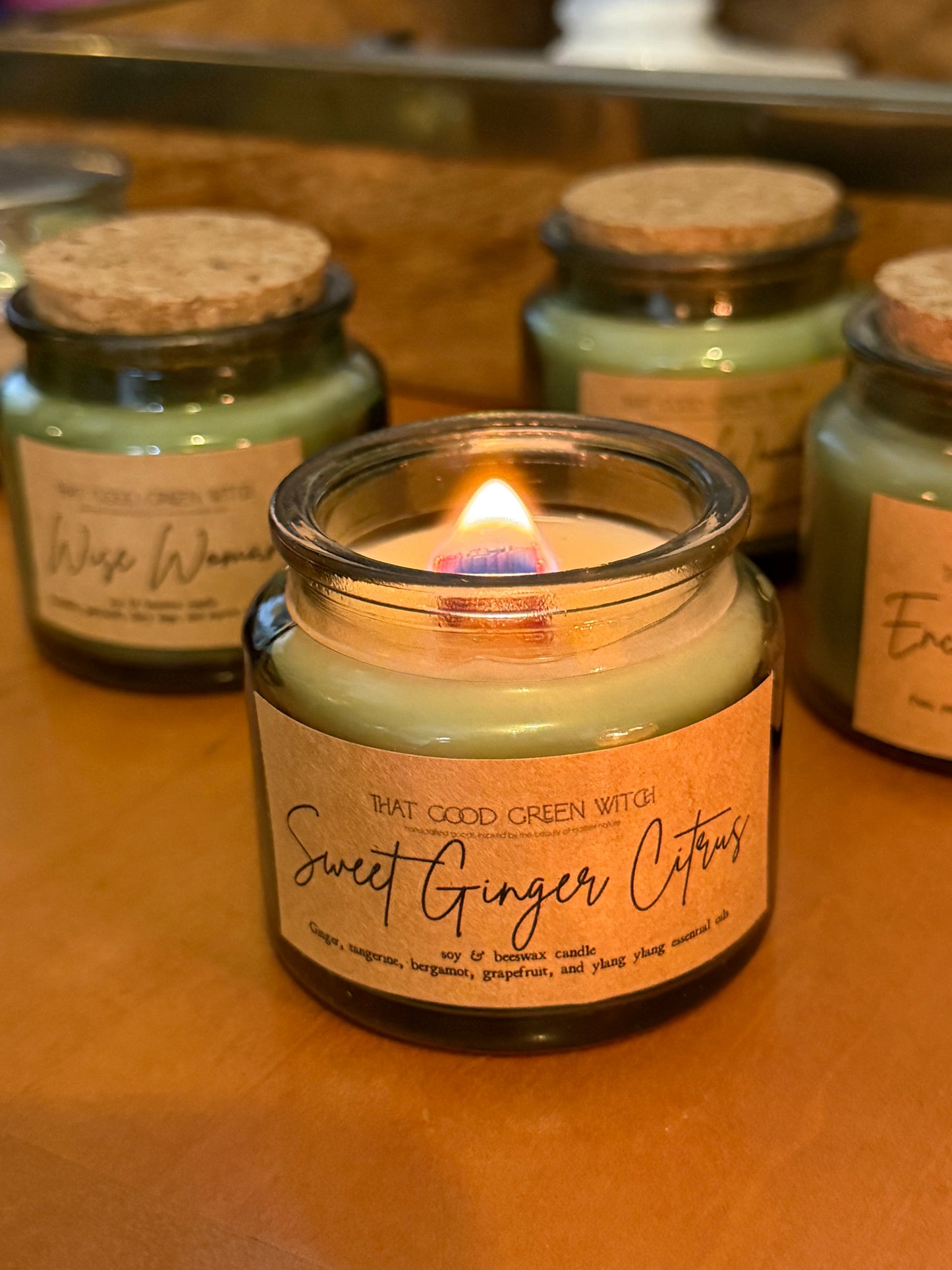 3.5oz Green Jar Candles