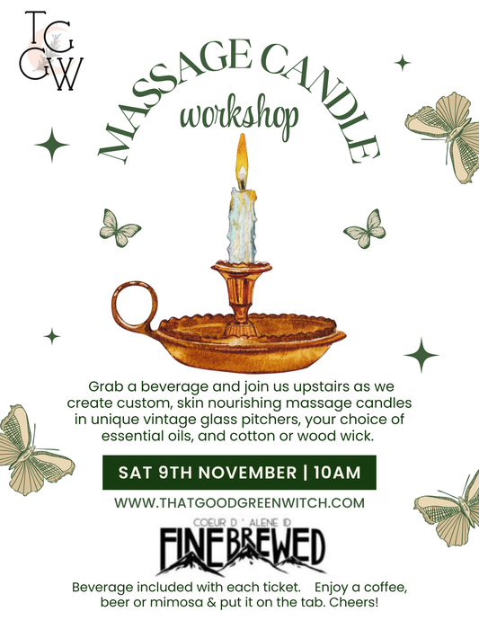 November 9 Massage Candle Workshop