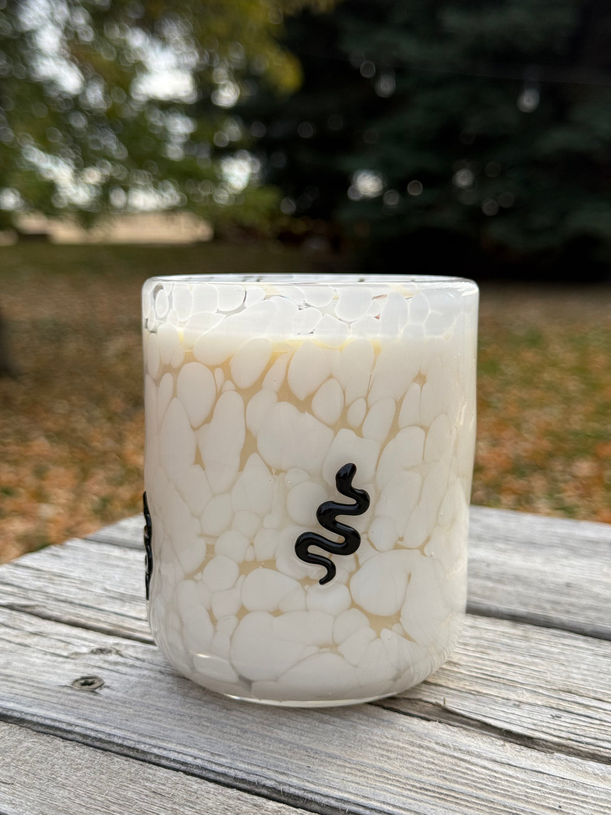 ‘Pumpkin Spice’ Confetti Glass Candle