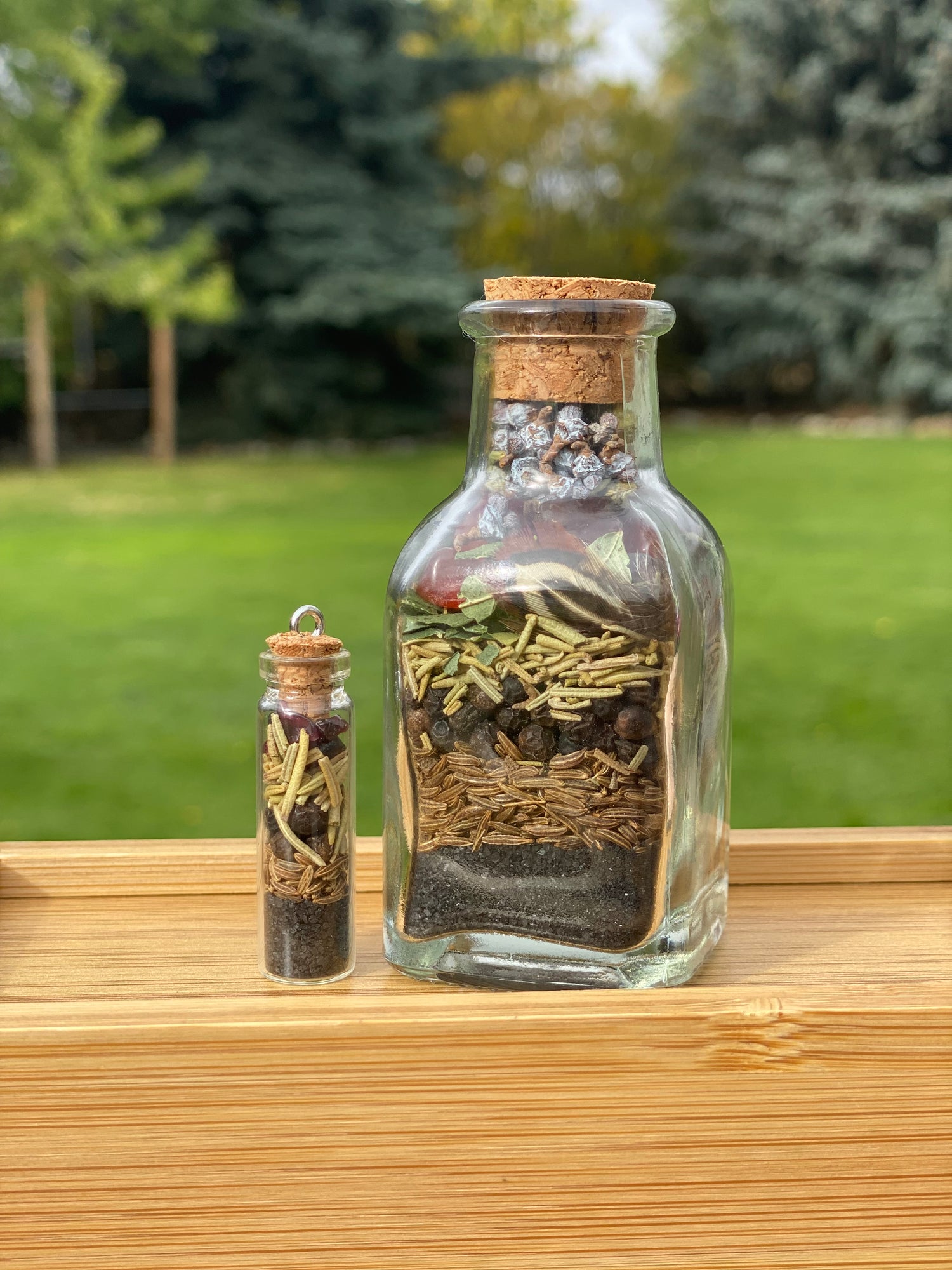 Protection Spell Jar (mini on ribbon)