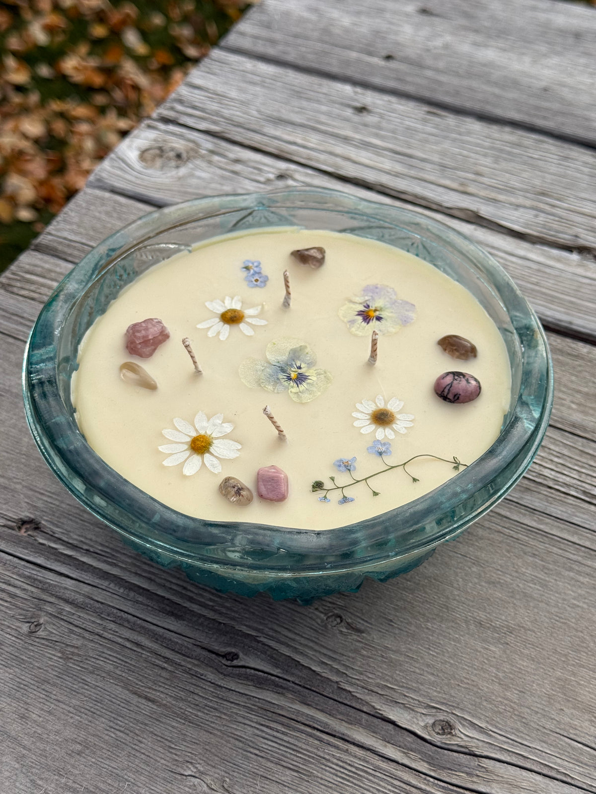 ‘Wise Woman’ Vintage Glass Bowl Candle