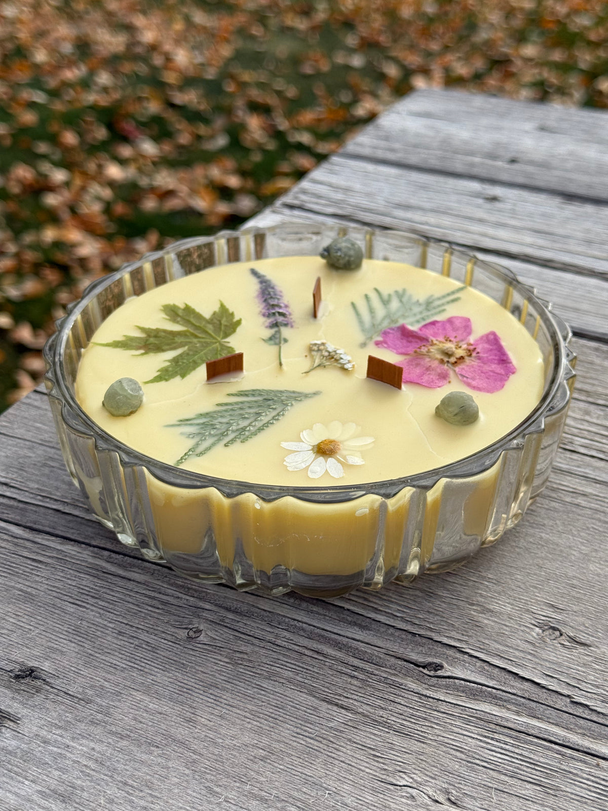 ‘Enchanted Woods’ Vintage Glass Bowl Candle