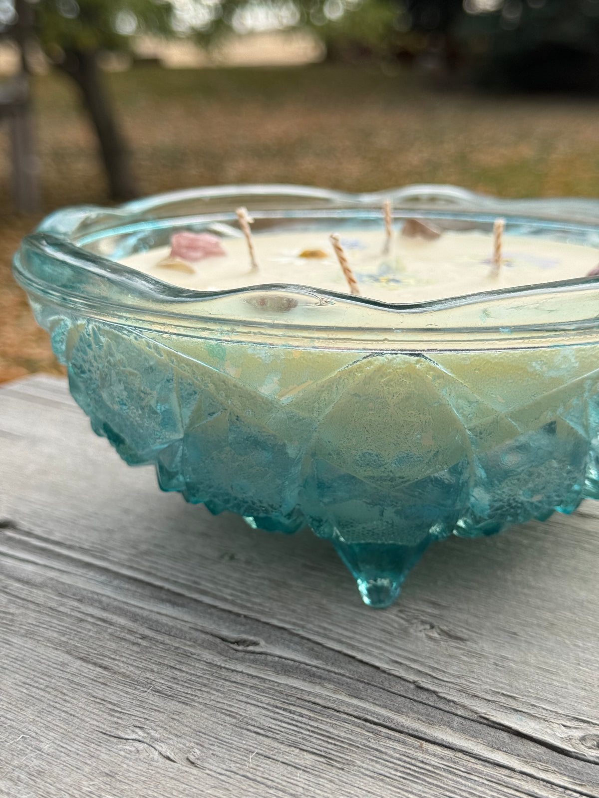 ‘Wise Woman’ Vintage Glass Bowl Candle
