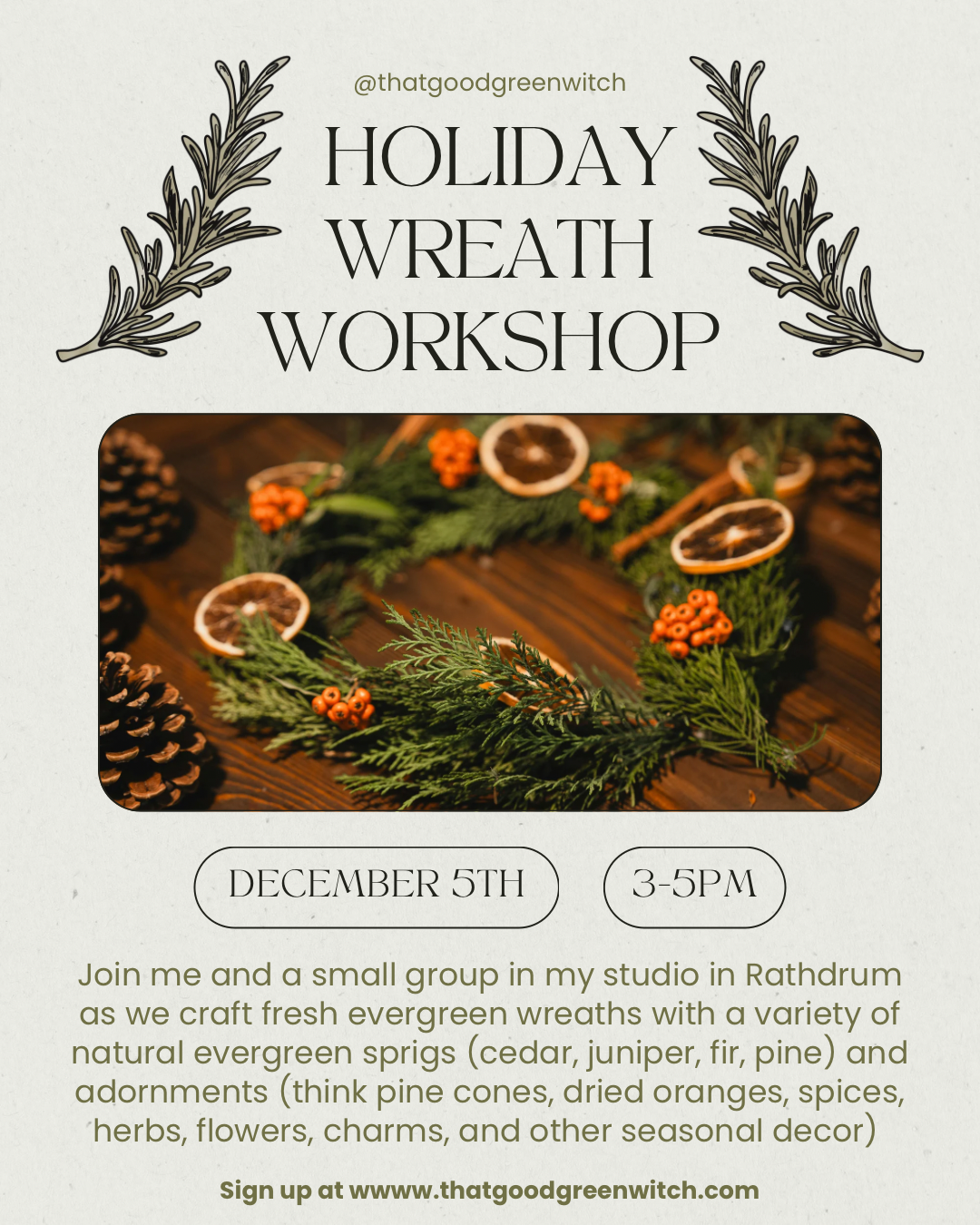 Wreath Making Workshop in Rathdrum