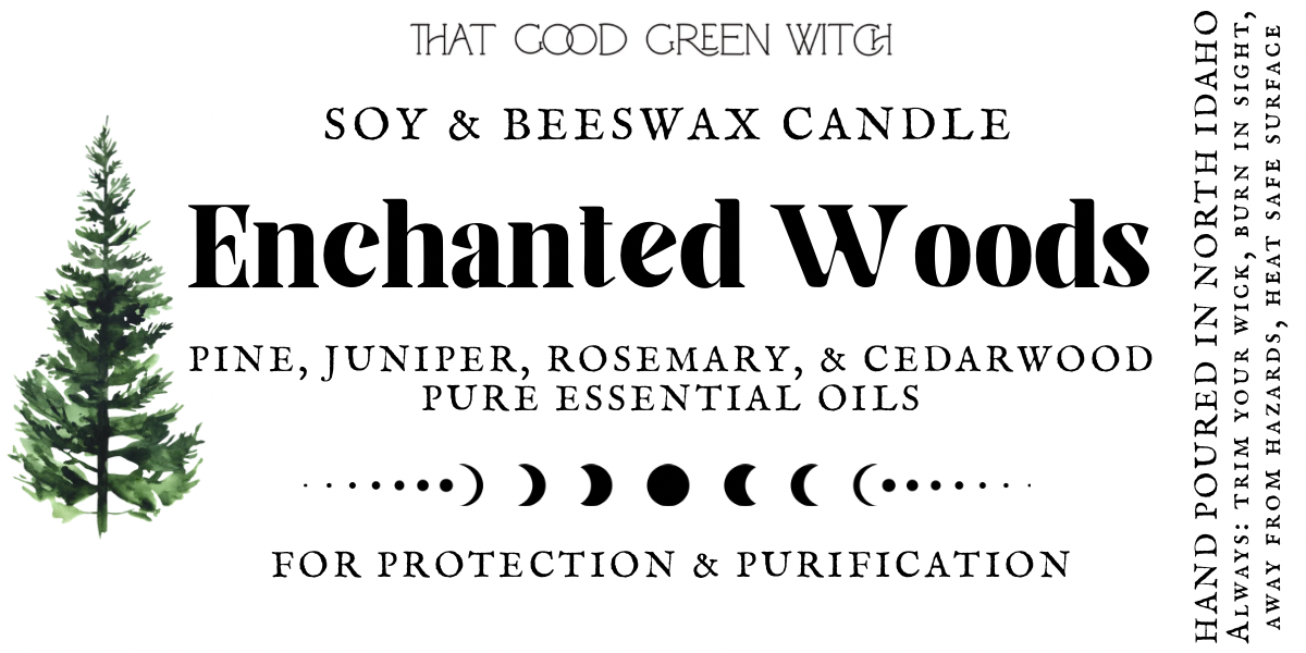 ‘Enchanted Woods’ amber glass jar candle