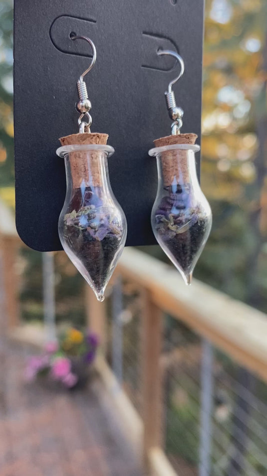 Divine Goddess Spell Jar Earrings